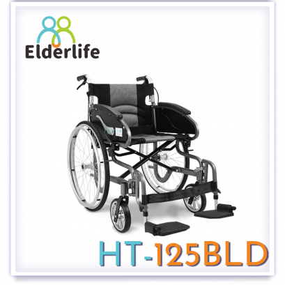 รถเข็นผู้สูงอายุ Elderlife รถเข็นผู้ป่วย วีลแชร์ อะลูมิเนียมอัลลอย พับได้ รุ่น HT-125BLD