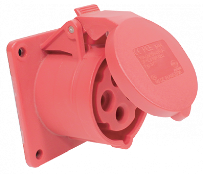 เต้ารับแบบฝังทรงตรง ชนิดกันฝุ่น (IP44)