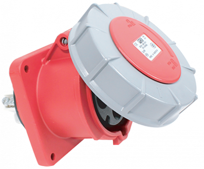 เต้ารับแบบฝังทรงตรง ชนิดกันน้ำ (IP67)