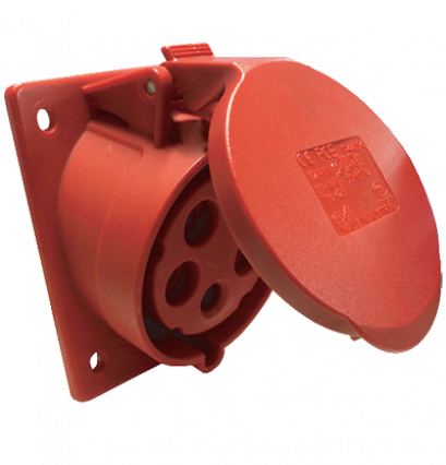 เต้ารับแบบฝังทรงเฉียง ชนิดกันฝุ่น (IP44)