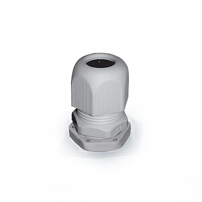 เคเบิ้ลแกลนด์มีเกลียวล็อค (สีเทา) Matric Thread Cable Glands with Locknut