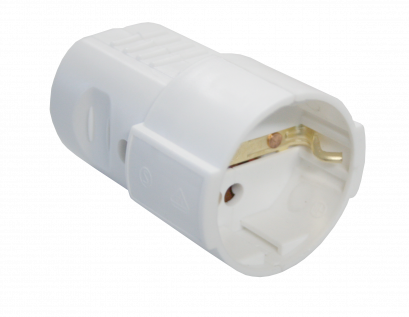 เต้ารับกลางทางสีขาว