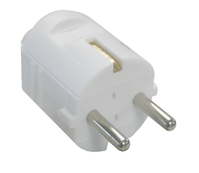 หัวปลั๊กเสียบเยอรมันสีขาว