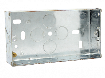 กล่องฝังโลหะ 2 ช่อง มาตราฐานอังกฤษ