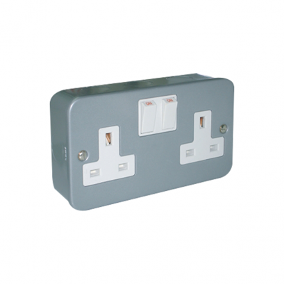 ชุดสวิตช์ควบคุมเต้ารับ แบบลอย (2 ช่อง)