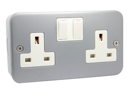 ชุดสวิตช์ควบคุมเต้ารับแบบลอย (2 ช่อง)