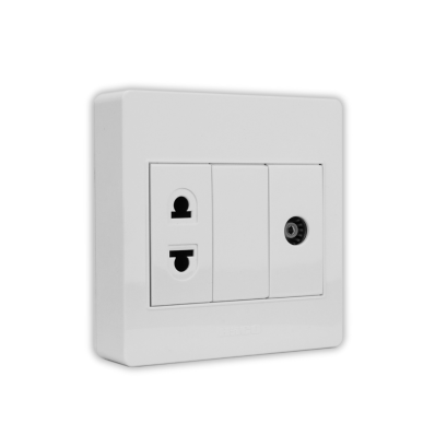 TV Socket + 2 Pin Euro-American Socket Set
