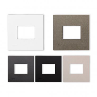 แผงหน้ากาก 2 ช่องกลาง สี่เหลี่ยมจัตุรัส รุ่น Qx