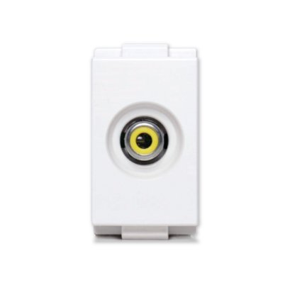 Video Socket Module (White Color) Deco Series