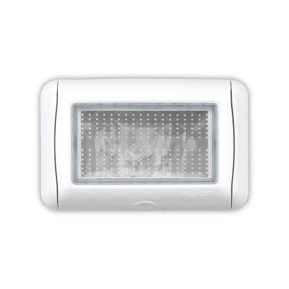 Flush Wetherproof Cover 3 Modules with Box