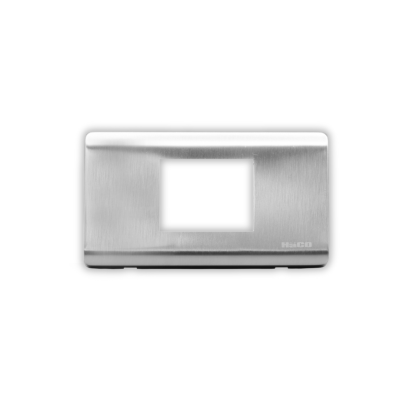 2 Gangs Center Frame Slim Round Type (Stainless)