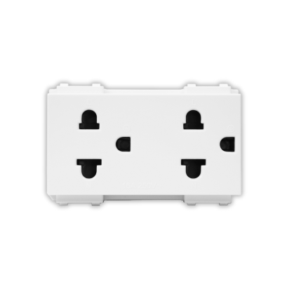Duplex 3 Pin Euro-American Socket