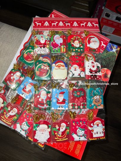 ส.ค.ส. กากเพชรคริสต์มาส 1แผง 128ใบ