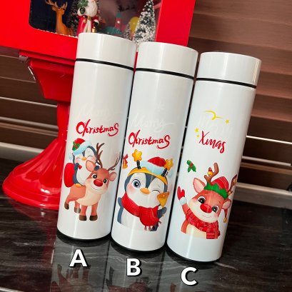 กระบอกน้ำเก็บอุณหภูมิสีขาว