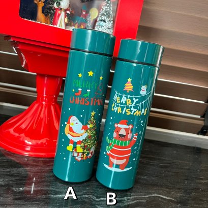 กระบอกน้ำเก็บอุณหภูมิสีเขียว