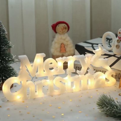 ป้ายไฟ Merry Christmas