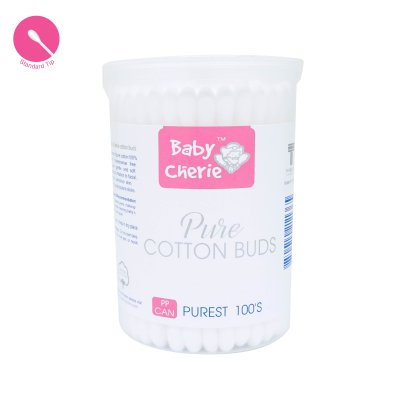 Cotton Bud 100 pcs / PP Round Can