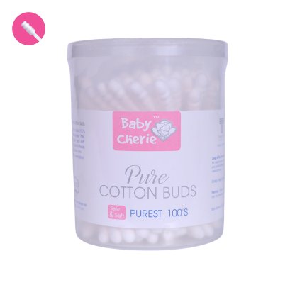Cotton Bud 100 pcs (Spiral Tip) / PP Round Can