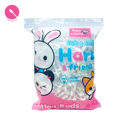 Baby Cherie - Cotton Bud Refill White 400 Pcs/Zip Bag