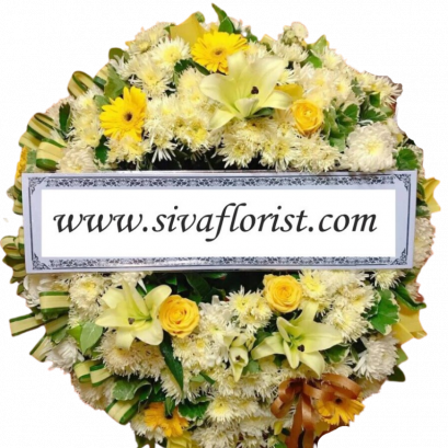 พวงหรีดดอกไม้สด