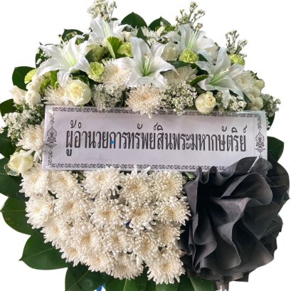 พวงหรีดดอกไม้สด