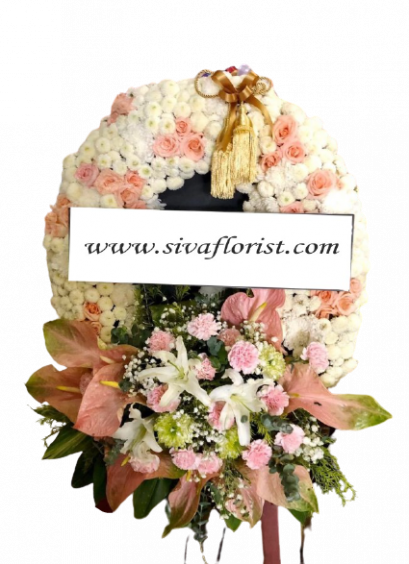 พวงหรีดดอกไม้ ที่ใช้วัสดุตกแต่งเป้นพิเศษ สำหรับลูกค้าที่ต้องการความสวยงามและโดดเด่นเป็นอย่างมาก