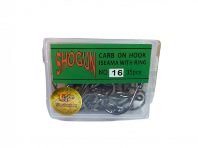 ตัวเบ็ดตกปลา SHOGUN CARBON  HOOK ISEAMA WITH RING