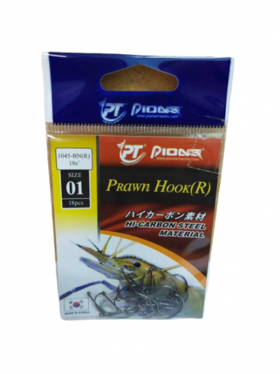 ตัวเบ็ด(ตกกุ้ง )PIONEER  Prawn  Hook (R) HI-CARBON  STEEL MATERIAL