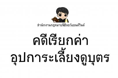 คดีเรียกค่าอุปการะเลี้ยงดูบุตร - ทนายนิธิพล