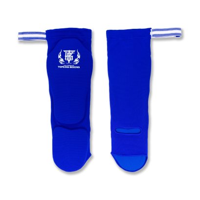 TOPKING BLUE ELASTIC SHIN PADS