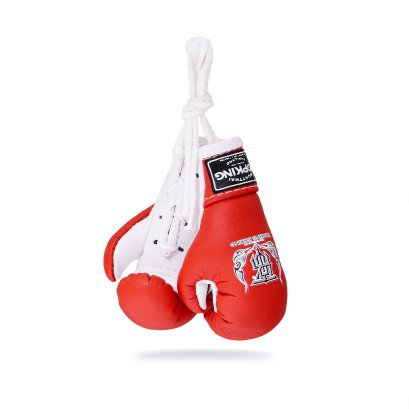 TOPKING RED WHITE HANGING MIRROR BOXING GLOVES