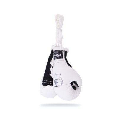 TOPKING WHITE BLACK HANGING MIRROR BOXING GLOVES