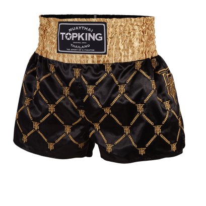 TOPKING THAI BOXING SHORTS BLACK GOLD 212