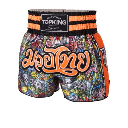 TOPKING THAI BOXING SHORTS ORANGE 223