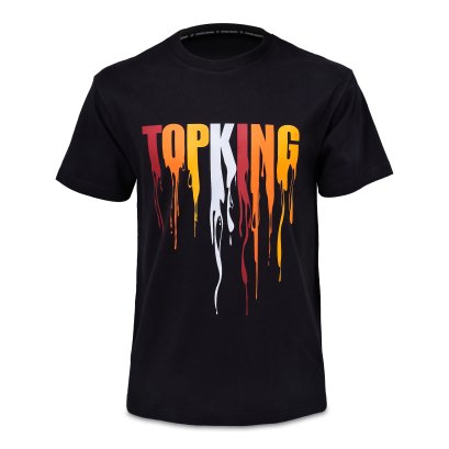 TOPKING T-SHIRT BLACK ORANGE 036