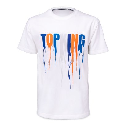 TOPKING T-SHIRT WHITE BLUE 036