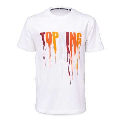 TOPKING T-SHIRT WHITE ORANGE 036
