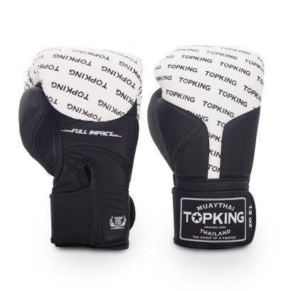 TOPKING GLOVES BLACK WHITE FULL IMPACT
