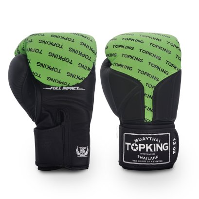 TOPKING GLOVES BLACK GREEN FULL IMPACT