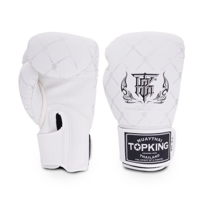 TOPKING GLOVES WHITE SILVER CHAIN