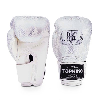 TOPKING GLOVES WHITE SILVER SUPER SNAKE
