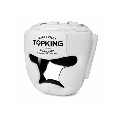 TOPKING HEAD GUARD WHITE &ldquo;EXTRA COVERAGE&rdquo; TRAINING LACE-UP &amp; VELCRO CLOSURE