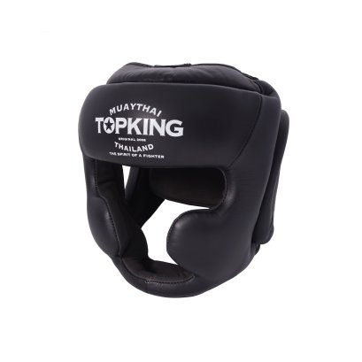 TOPKING HEAD GUARD BLACK  &ldquo;FULL COVERAGE&rdquo; TRAINING ELASTIC &amp; VELCRO CLOSURE