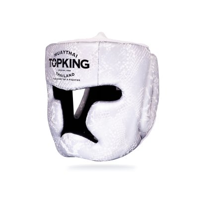 TOPKING HEAD GUARD WHITE SILVER SUPER SNAKE