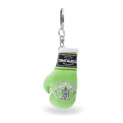 TOPKING WHITE GREEN MINI GLOVES KEY RINGS