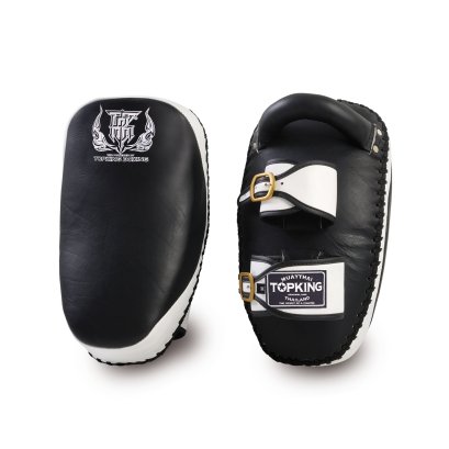 TOPKING KICKING PADS BLACK WHITE “ULTIMATE” (STRAIGHT) BUCKLE