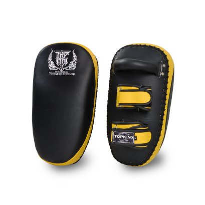 TOPKING KICKING PADS BLACK YELLOW “ULTIMATE” (STRAIGHT) VELCRO