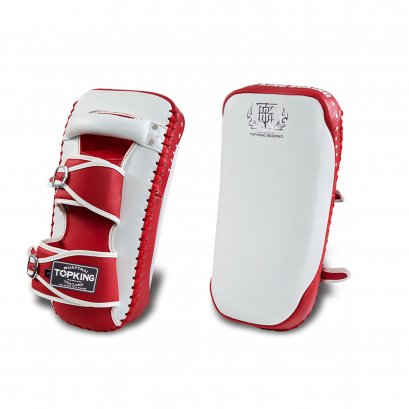 TOPKING KICKING PADS WHITE RED &quot;EXTREME&quot; (CURVE) BUCKLE