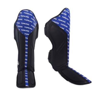 TOPKING SHIN GUARD BLACK BLUE FULL IMPACT