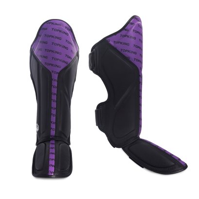 TOPKING SHIN GUARD BLACK PURPLE FULL IMPACT